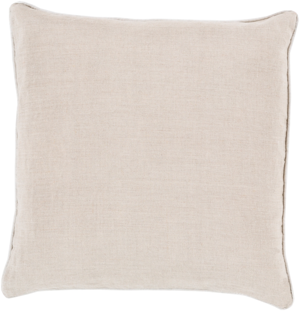 Linen Piped LP-008 20"L x 20"W Polyester Filled Pillow - Image 0