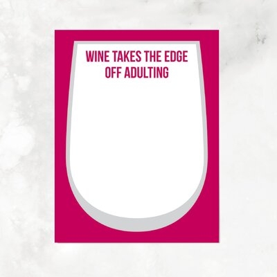 Wine Takes the Edge off Adulting Notebook - Image 0