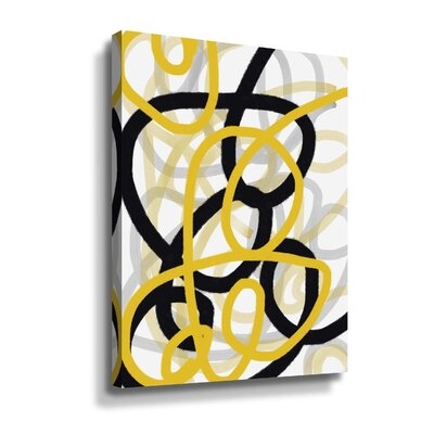 Scribble No 1 Gallery Wrapped Floater-Framed Canvas - Image 0