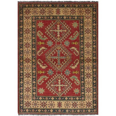One-of-a-Kind Aryanna Hand-Knotted New Age Finest Red 4'1" x 5'9" Wool Area Rug - Image 0