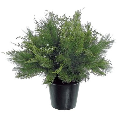 13'' Artificial Evergreen Plant in Pot - Image 0