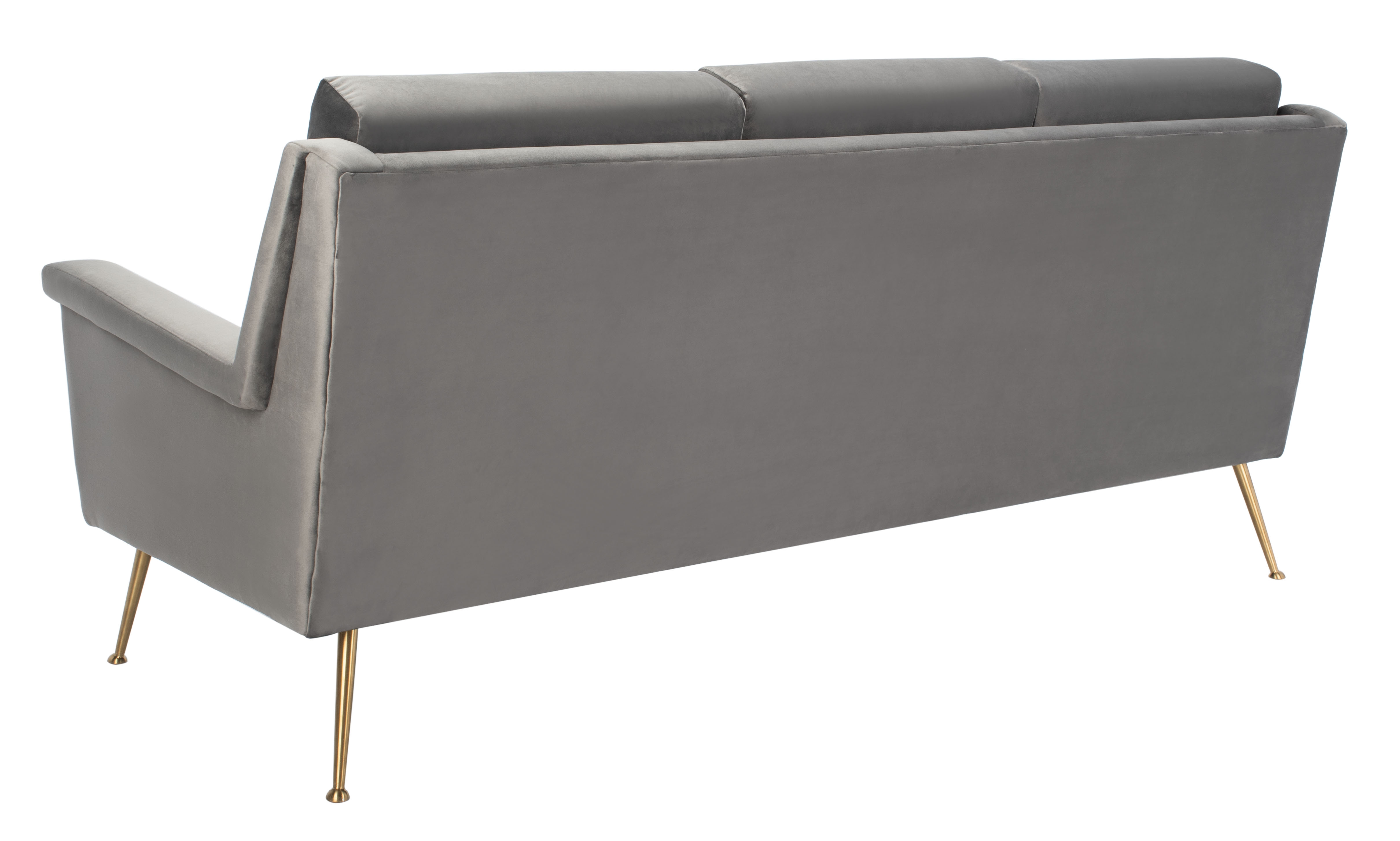 Peridot Velvet Modern Sofa - Dark Grey - Arlo Home - Image 2