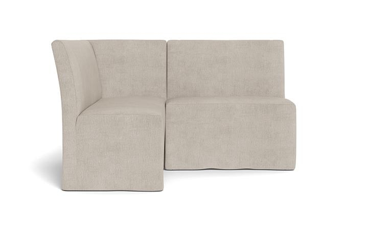 Dorian Slipcovered Petite Left Banquette - Image 0