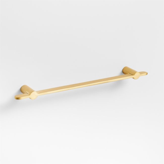 Flat 6" Brushed Brass Cabinet Drawer Bar Pull - Image 0