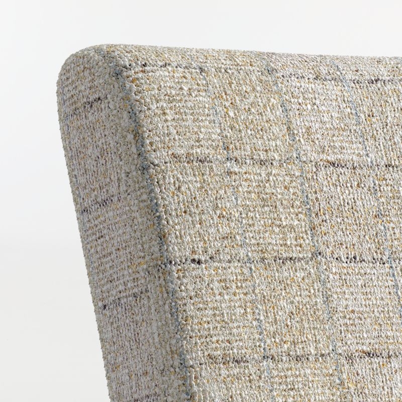 Lowe Topaz Check Upholstered Dining Chair with Ebony Wood Legs - Image 2