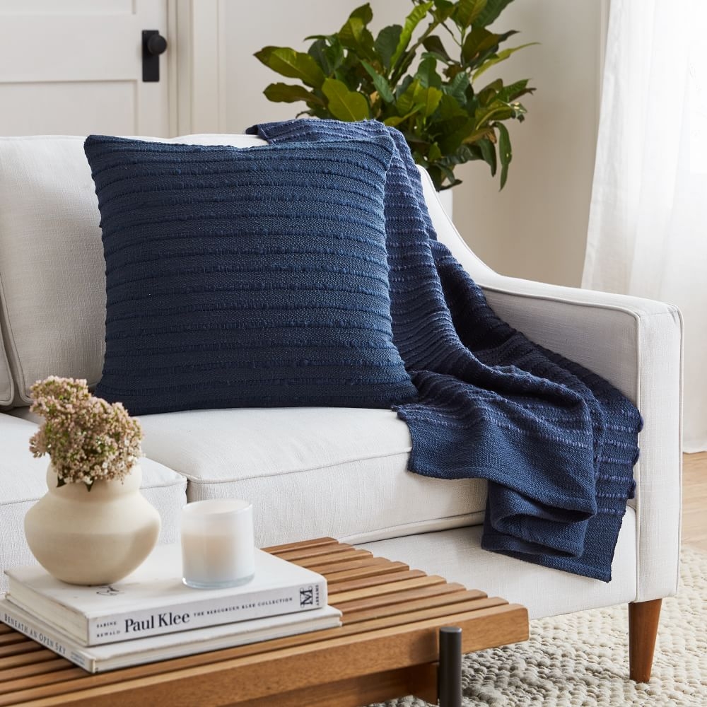 Soft Corded Pillow + Throw Set - Midnight - Image 0