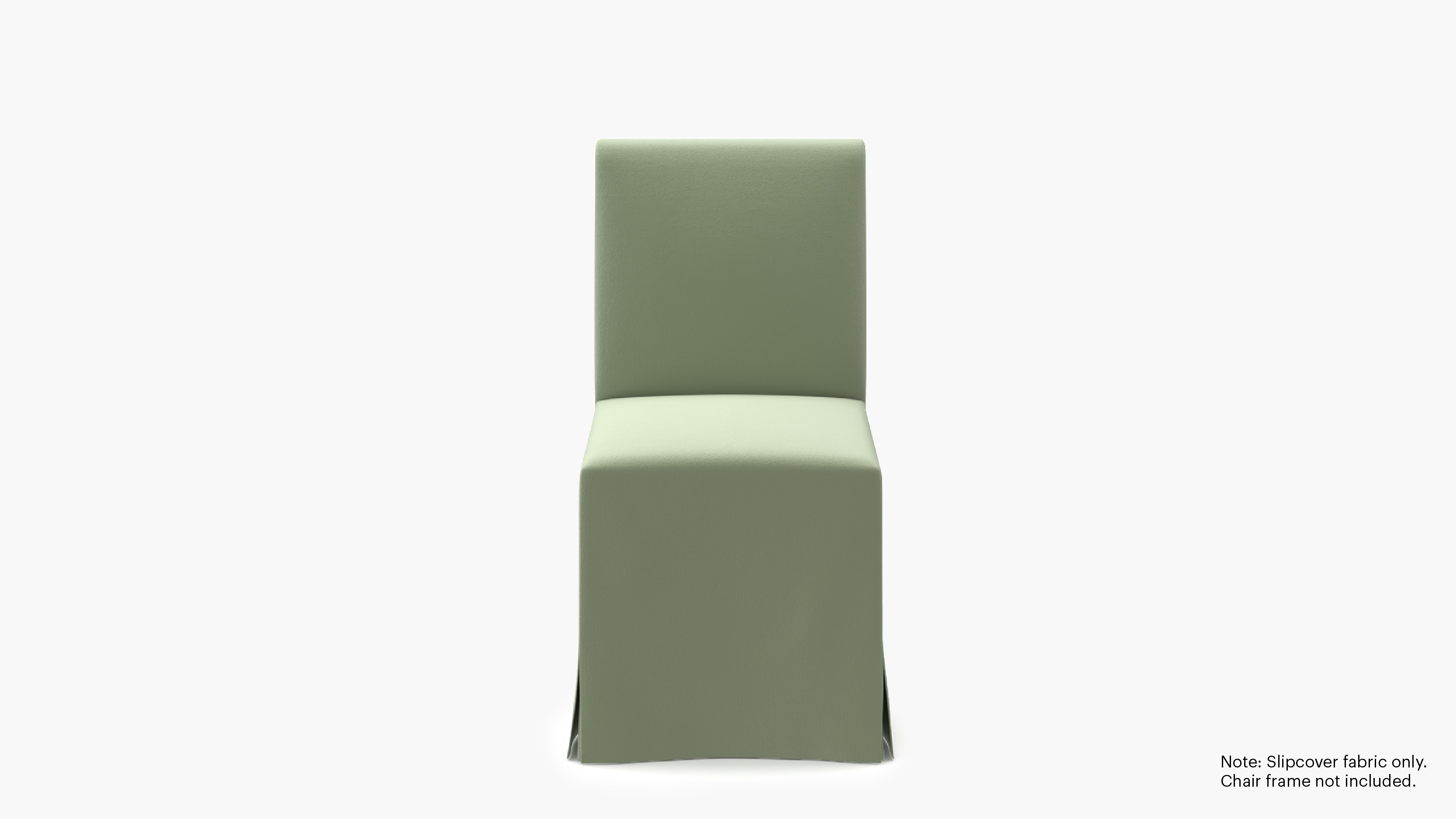 Slipcovered Signature Dining Chair - Cover Only, Celadon Performance Plush Velvet - Image 0