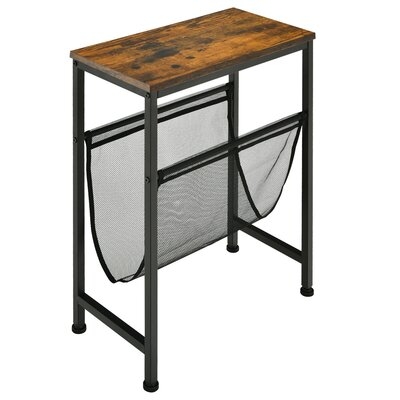 17 Stories Narrow End Table Magazine Holder Sling Industrial Accent Console Table - Image 0