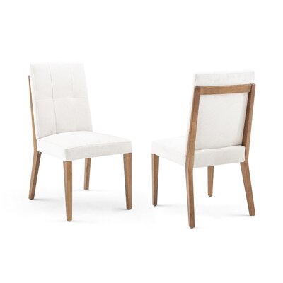 Gracie Oaks Upholstered Wood Framed Dining Chair Oak - Image 0