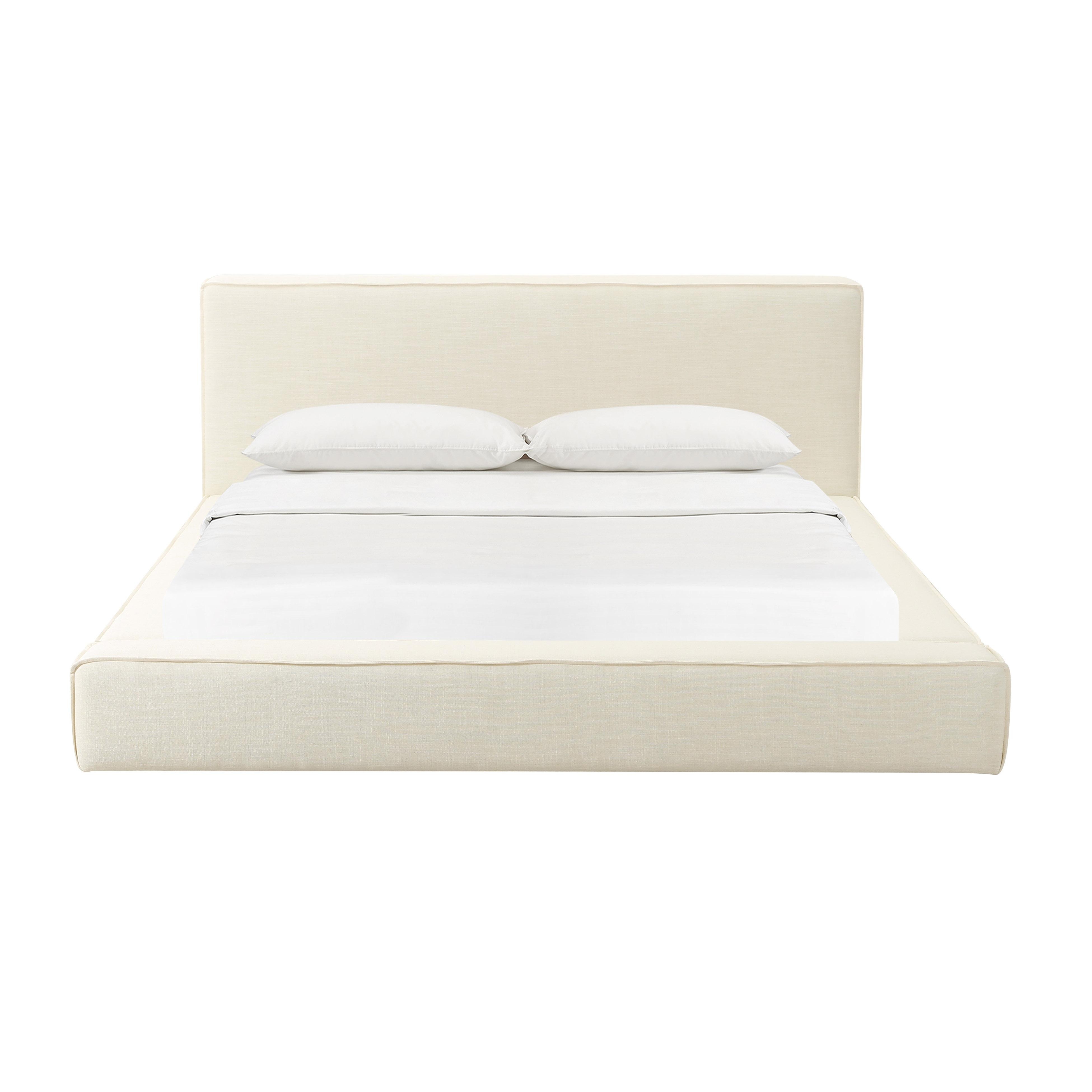 Olafur Cream Linen King Bed - Image 1
