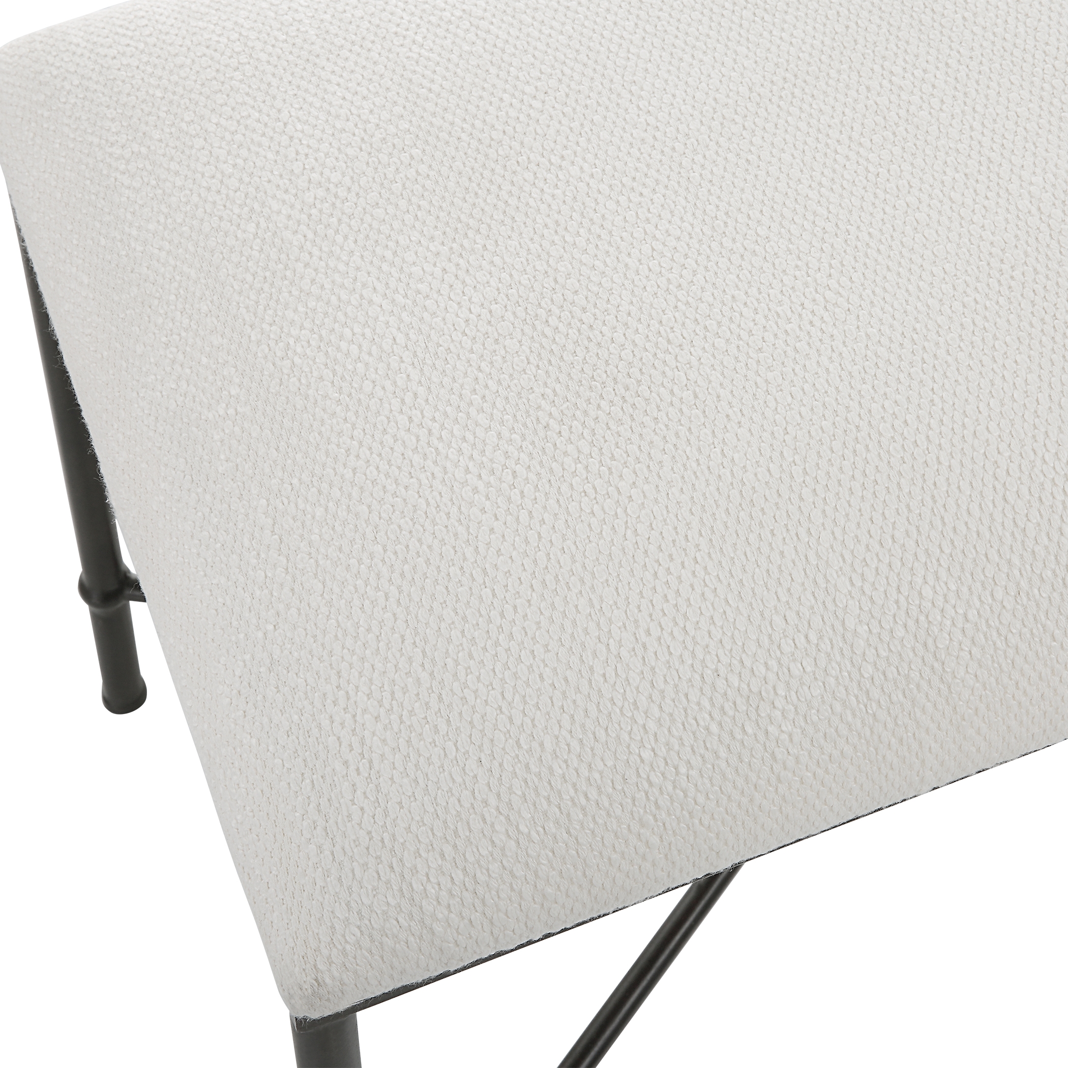 Avenham Small Black Framed Bench - Image 4