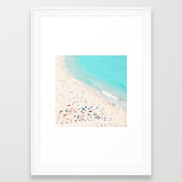 Beach Love Iii Square Framed Art Print by Ingrid Beddoes Photography - Scoop White - SMALL-15x21 - Image 0