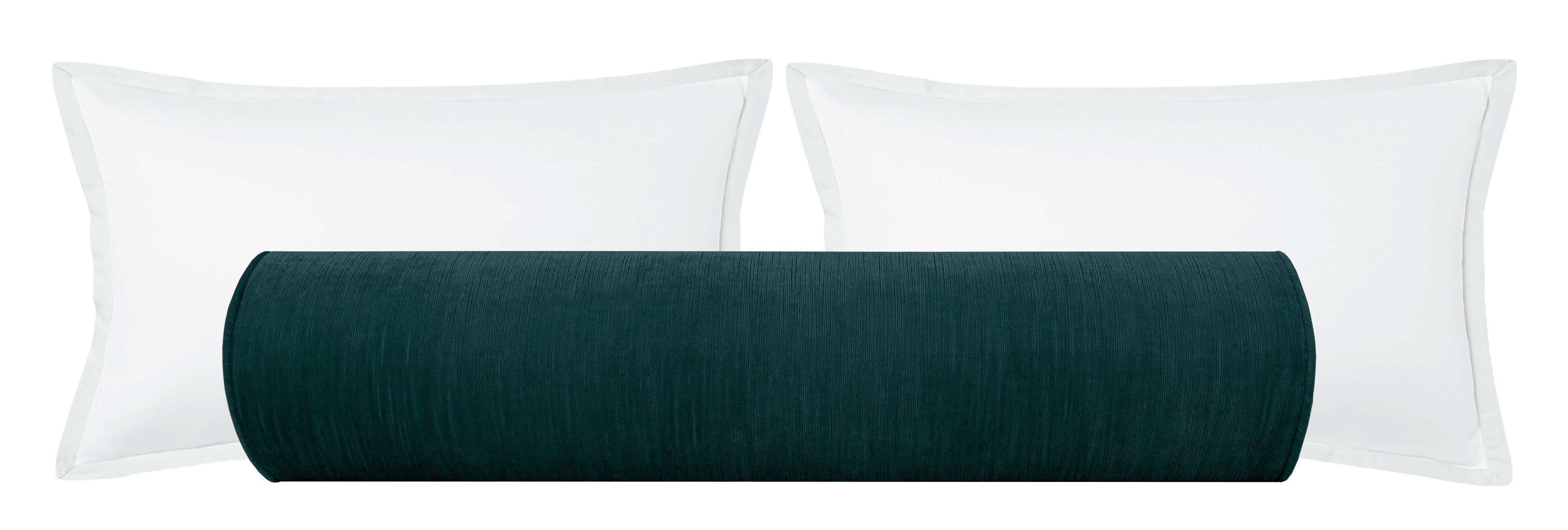 THE BOLSTER :: STRIE VELVET // HARBOUR BLUE - TWIN XL // 9" X 30" - Image 0