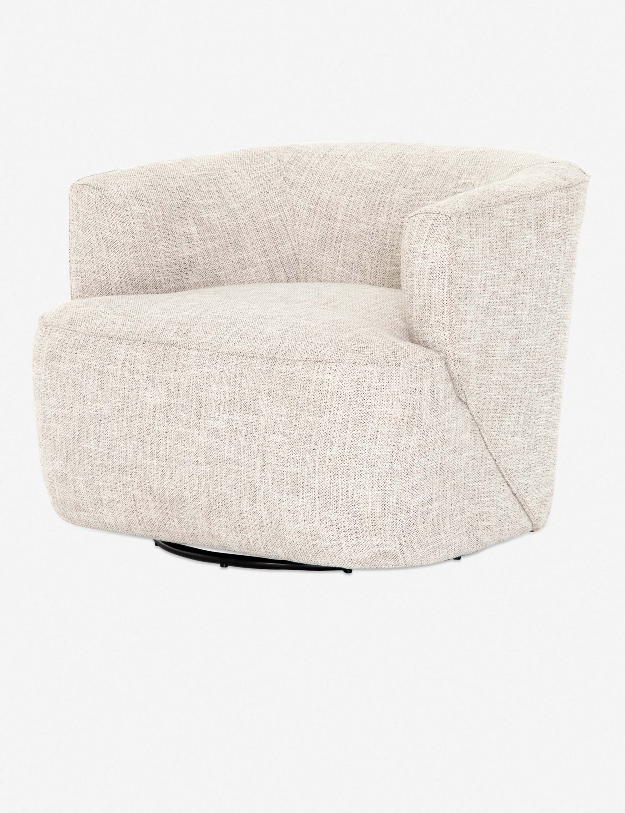 Iona Swivel Chair, Brazos Dove - Image 6