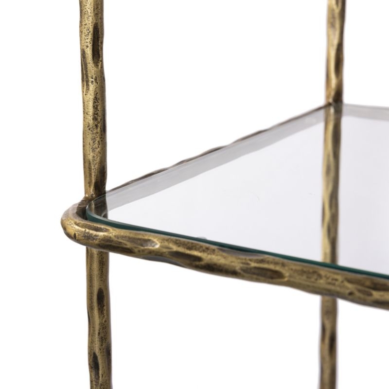 Swinton Brass and Glass 90" Bookshelf - Image 4