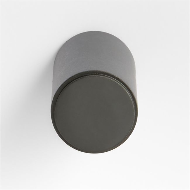 Modern Flat-End Cylinder Matte Black Cabinet Knob - Image 0