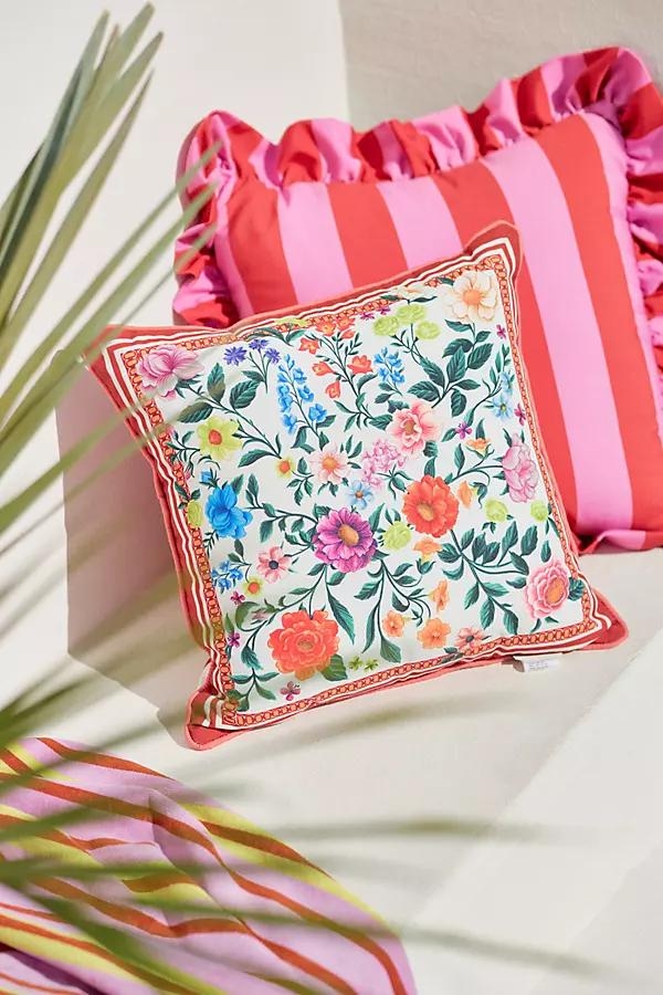 Scarf Printed Floral Indoor/Outdoor Pillows - Image 0