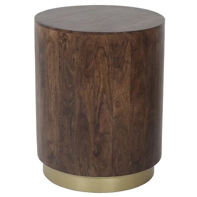Paddock Solid Wood Drum End Table - Image 0