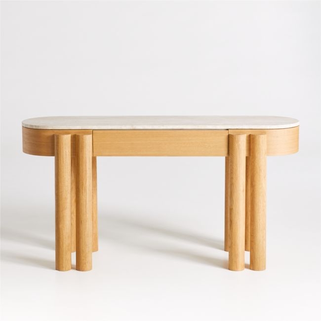 Oasis Oval Wood Console Table - Image 0