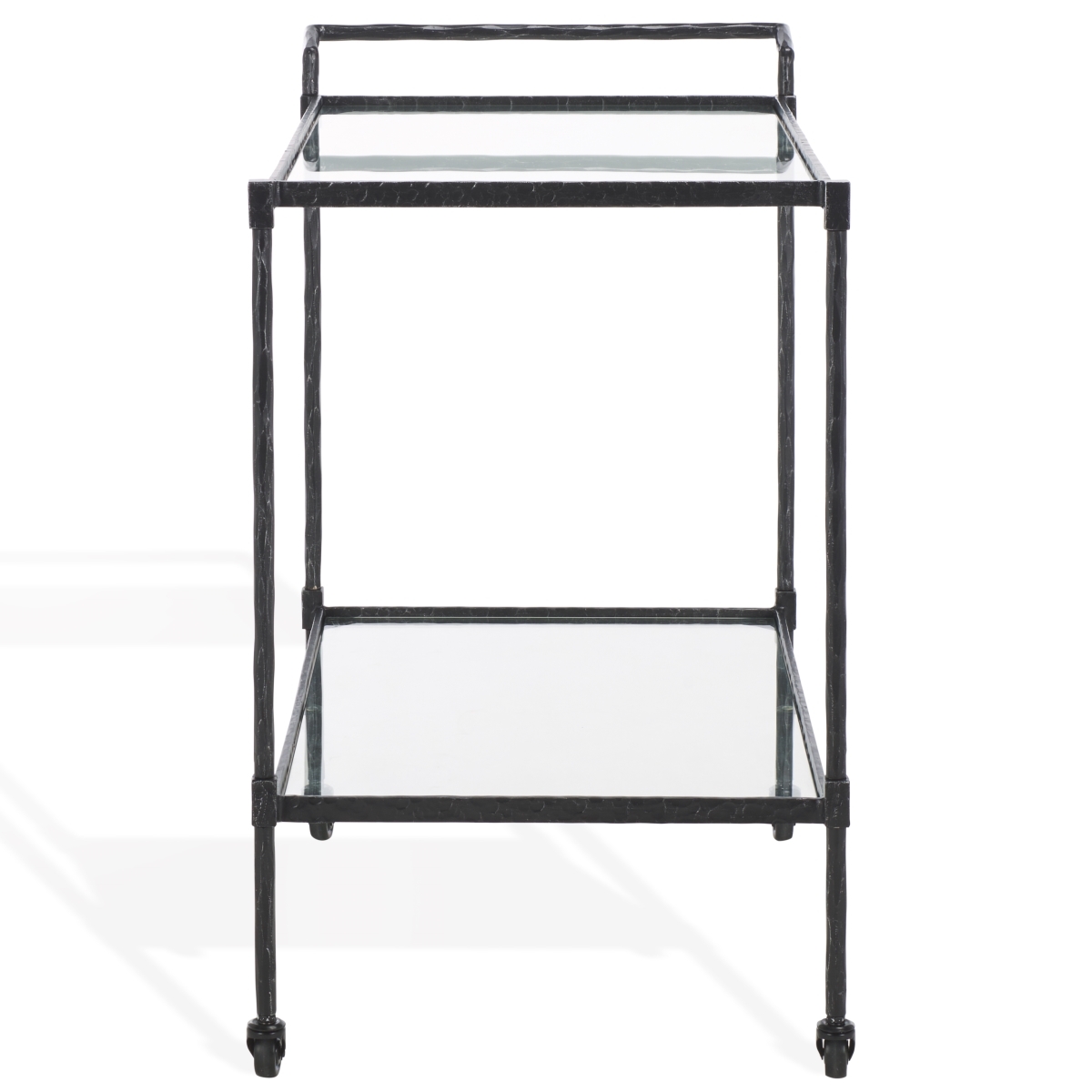 Isabellina Metal Bar Cart - Black/Clear - Image 5
