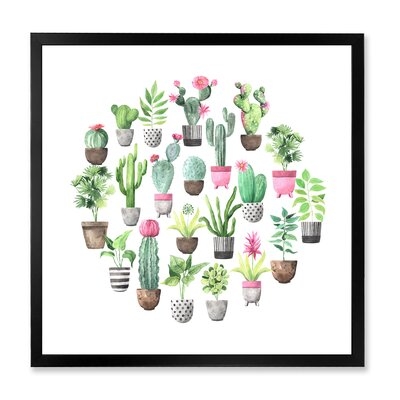 Cacti In Ceramic Pots In Gentle Tones II - Traditional Canvas Wall Art Print-FDP35158 - Image 0