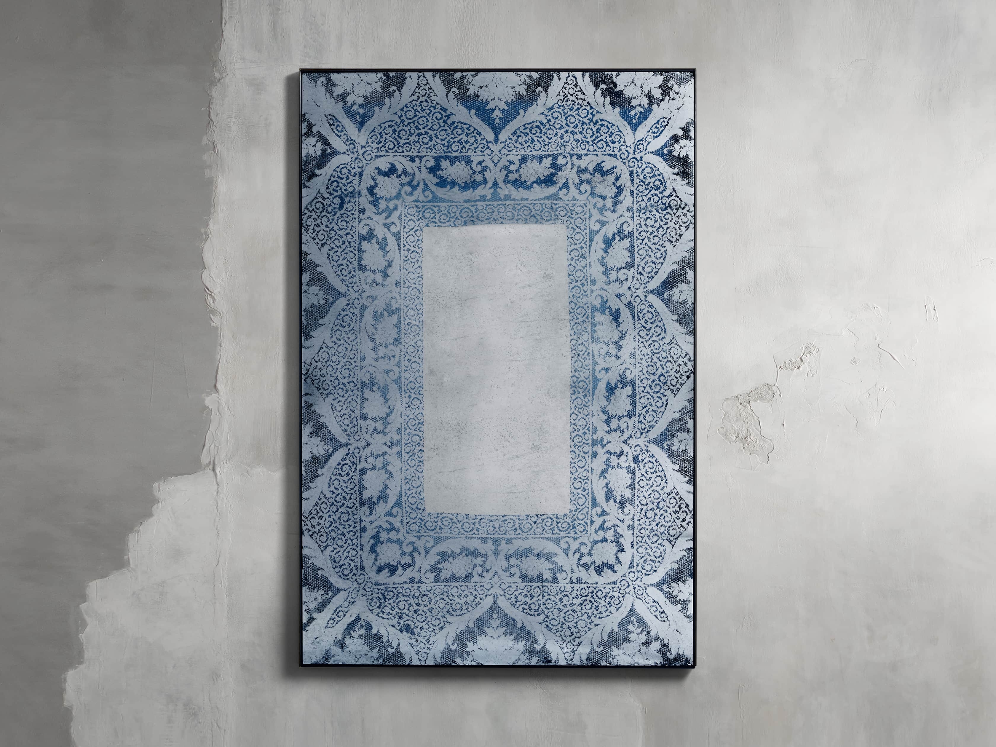 Solange Wall Mirror in Metal 66" Blue   - Image 0