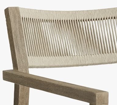Indio Coastal FSC(R) Eucalyptus Rope Dining Chair Frame, Weathered Gray - Image 1