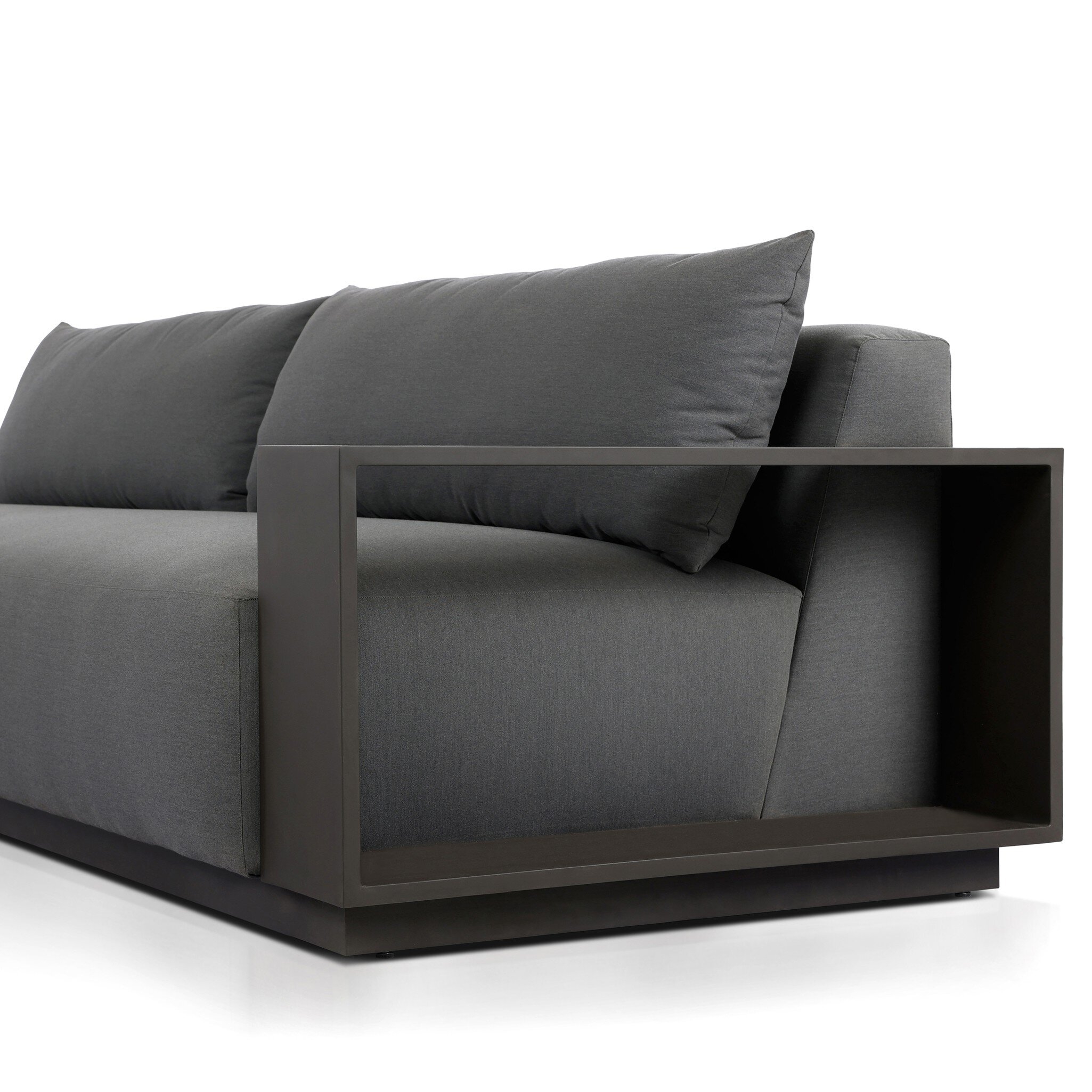 Branford Outdoor Metal Sofa-106" - Arashi Graphite - Image 11