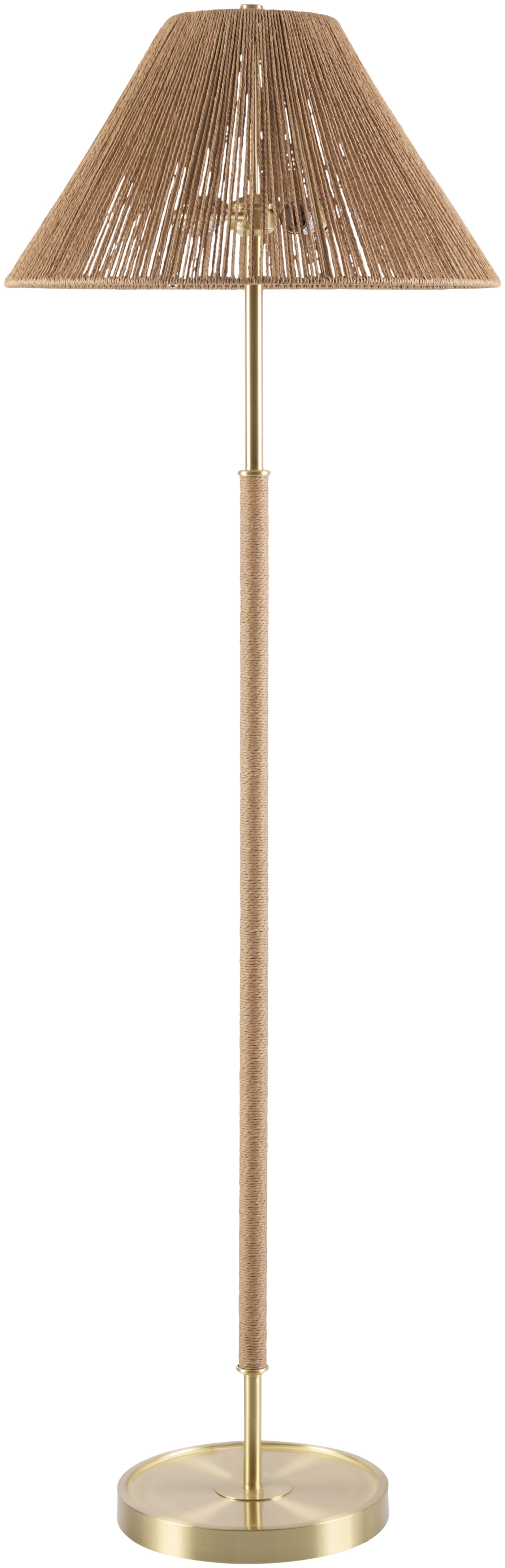 Livabliss Hofu  Plated 62"H x 20"W x 20"D Accent Floor Lamp - Image 0