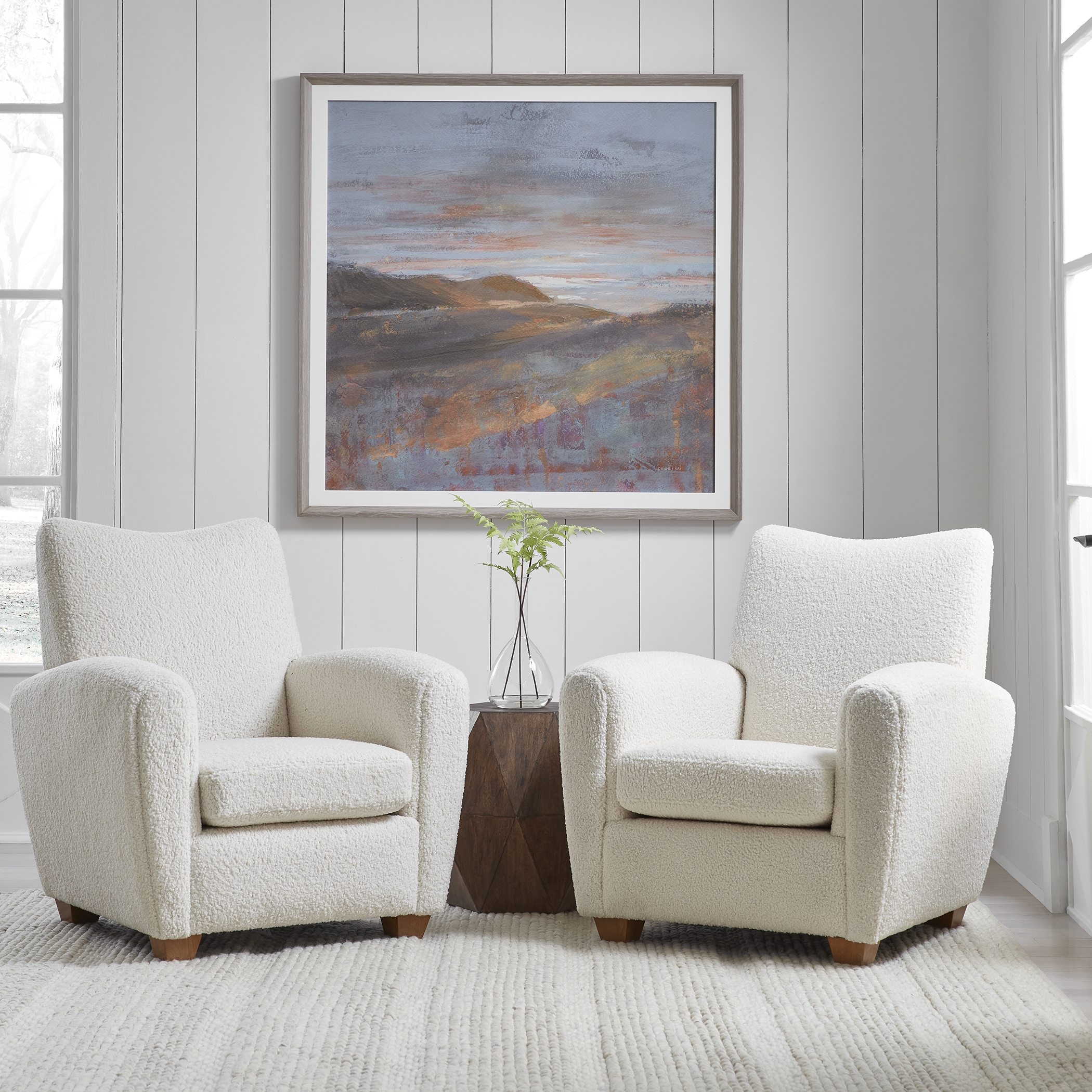 Teddy White Shearling Accent Chair - Image 1