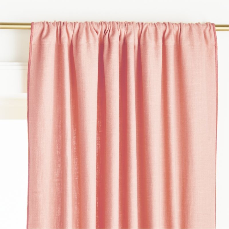 Ori Pink Cotton Window Curtain Panel 44"x84" - Image 2
