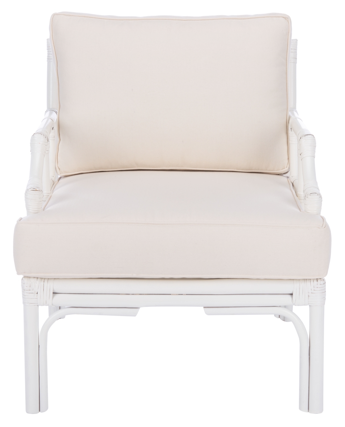 Kazumi Accent Chair W/ Cushion - White / White - Safavieh - Image 0