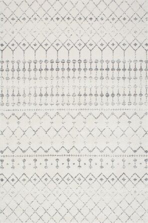 Lucienne Geometric Gray Area Rug, 8' x 11' - Image 0