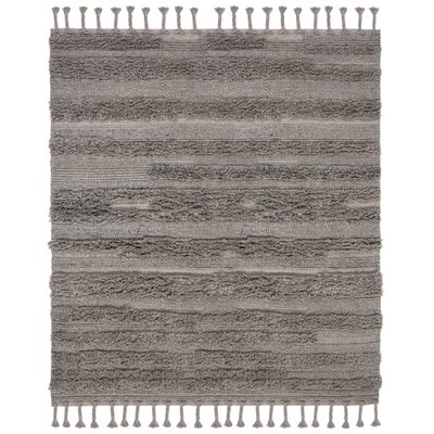 Janis Hand-Loomed Wool Silver Rug - Image 0