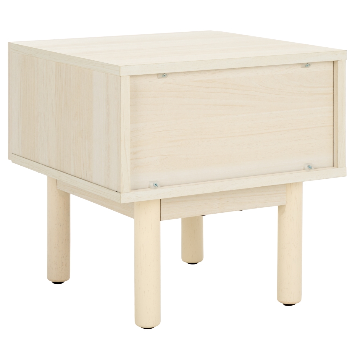 Aino 1 Drawer Nightstand - Bleached White / Natural - Safavieh - Image 5