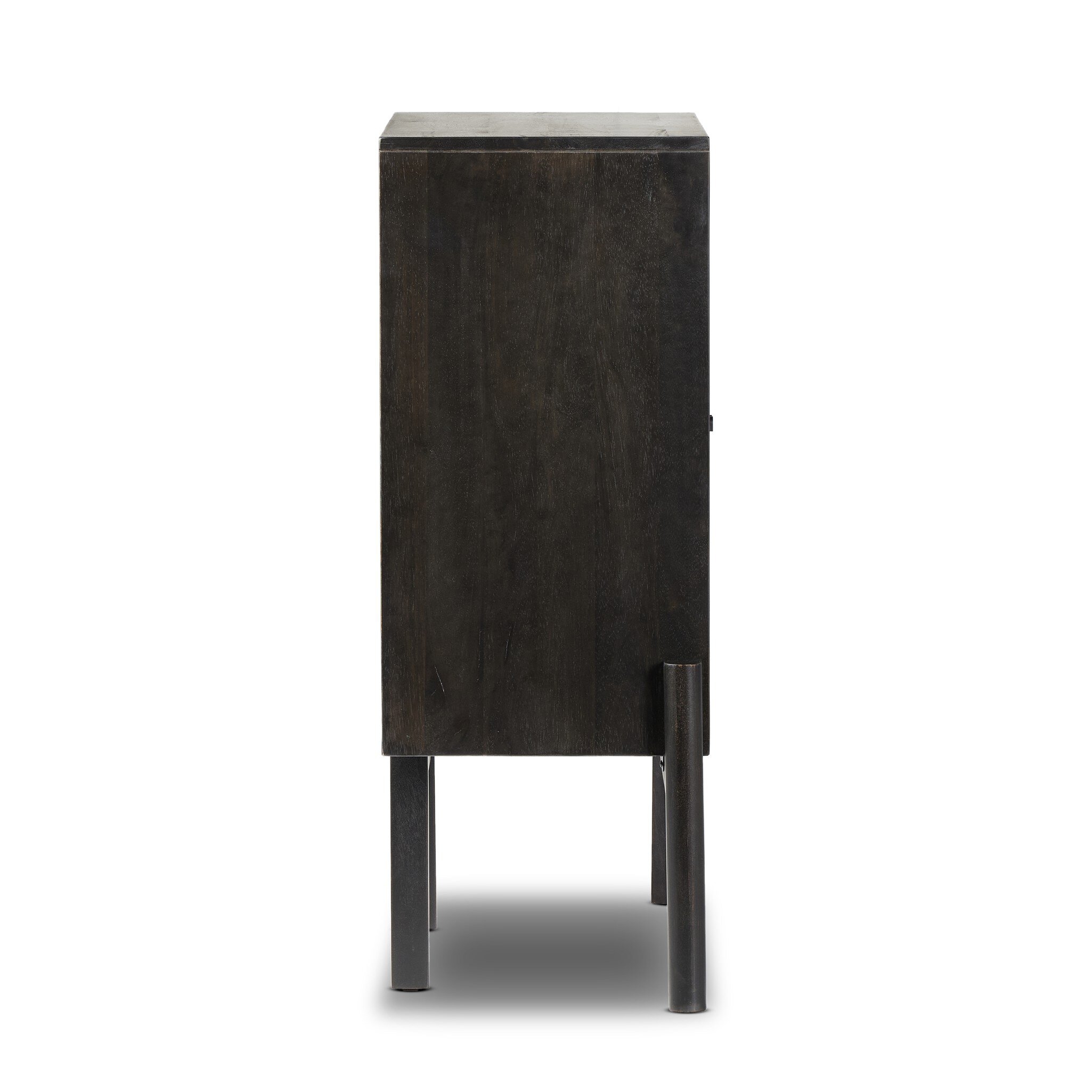 Reza Bar Cabinet - Worn Black Parawood - Image 4