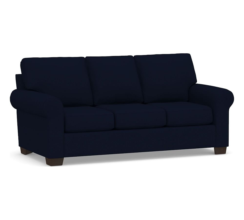 Buchanan Roll Arm Upholstered Deluxe Sleeper Sofa, Polyester Wrapped Cushions, Performance Everydaylinen(TM) Navy - Image 0