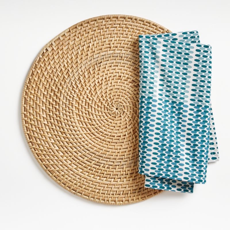 Artesia Round Natural Woven Rattan Placemat - Image 2