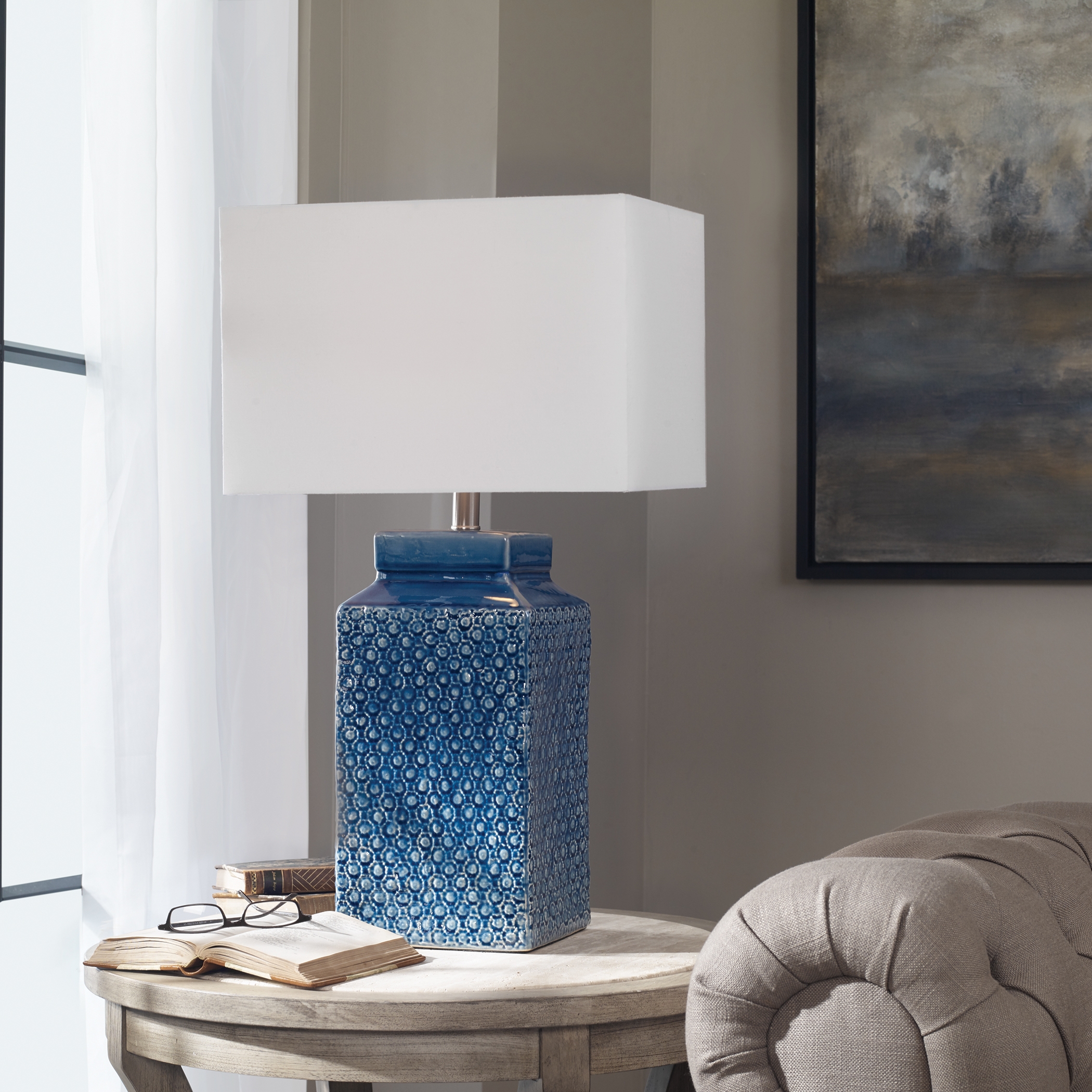 Pero Sapphire Blue Lamp - Image 1