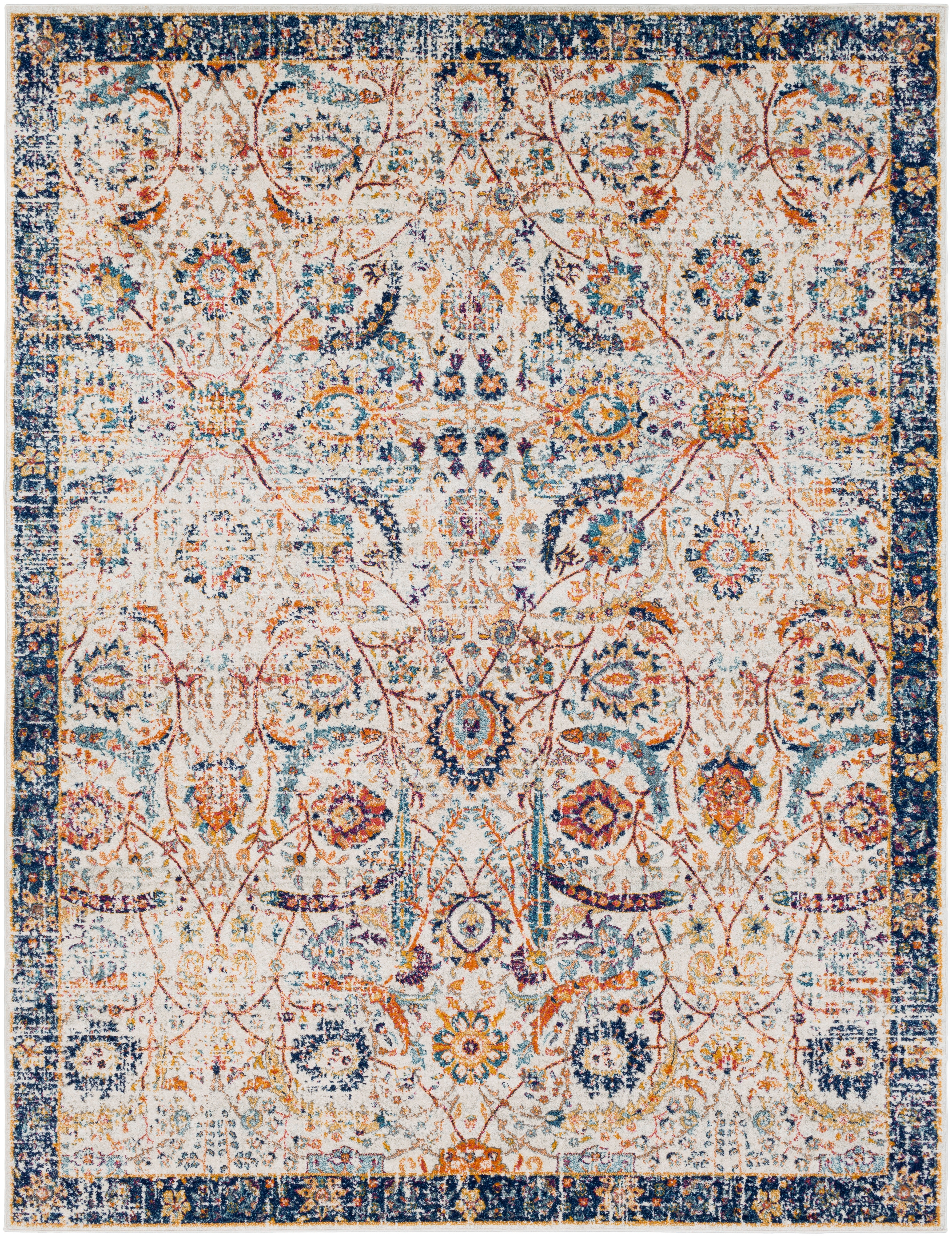 Harput Beige Indoor 6'7" x 9' Machine Woven Rug - Image 0
