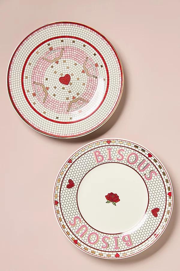The Bistro Tile Stoneware Dessert Plate: Valentine's Edition - Image 0