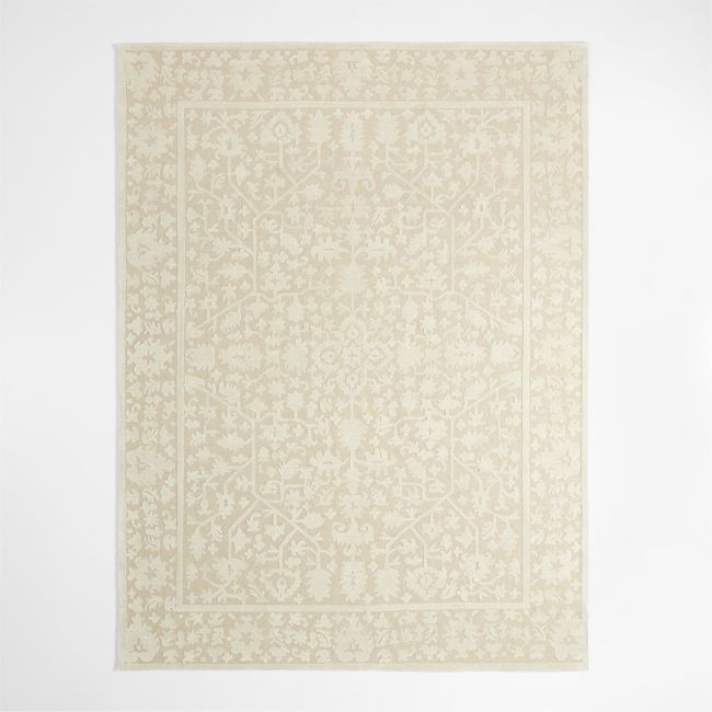 Avalon Wool Hand-Tufted Taupe Area Rug 10'x14' - Image 0