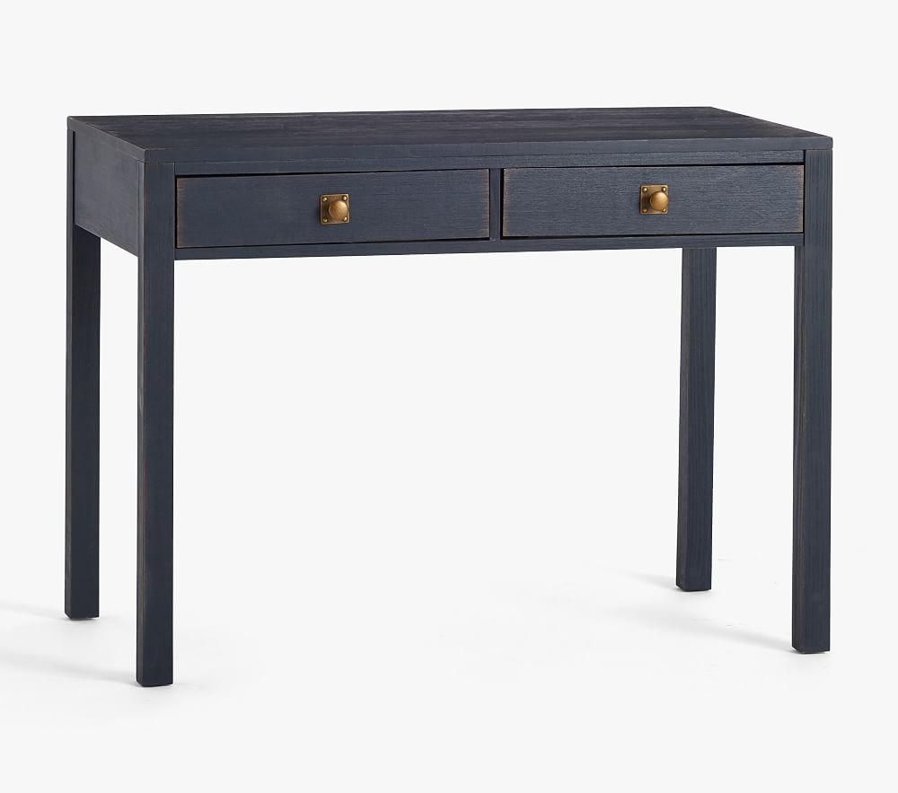 Charlie Writing Desk, Weathered Navy, In-Home Delivery - Image 0