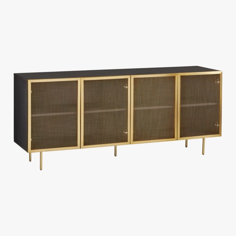 Trace 71" Brass Wire Mesh Credenza - Image 6