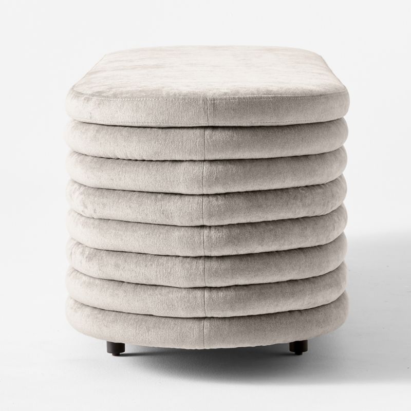 Rialto 60" Warm Grey Storage Bench - Image 5