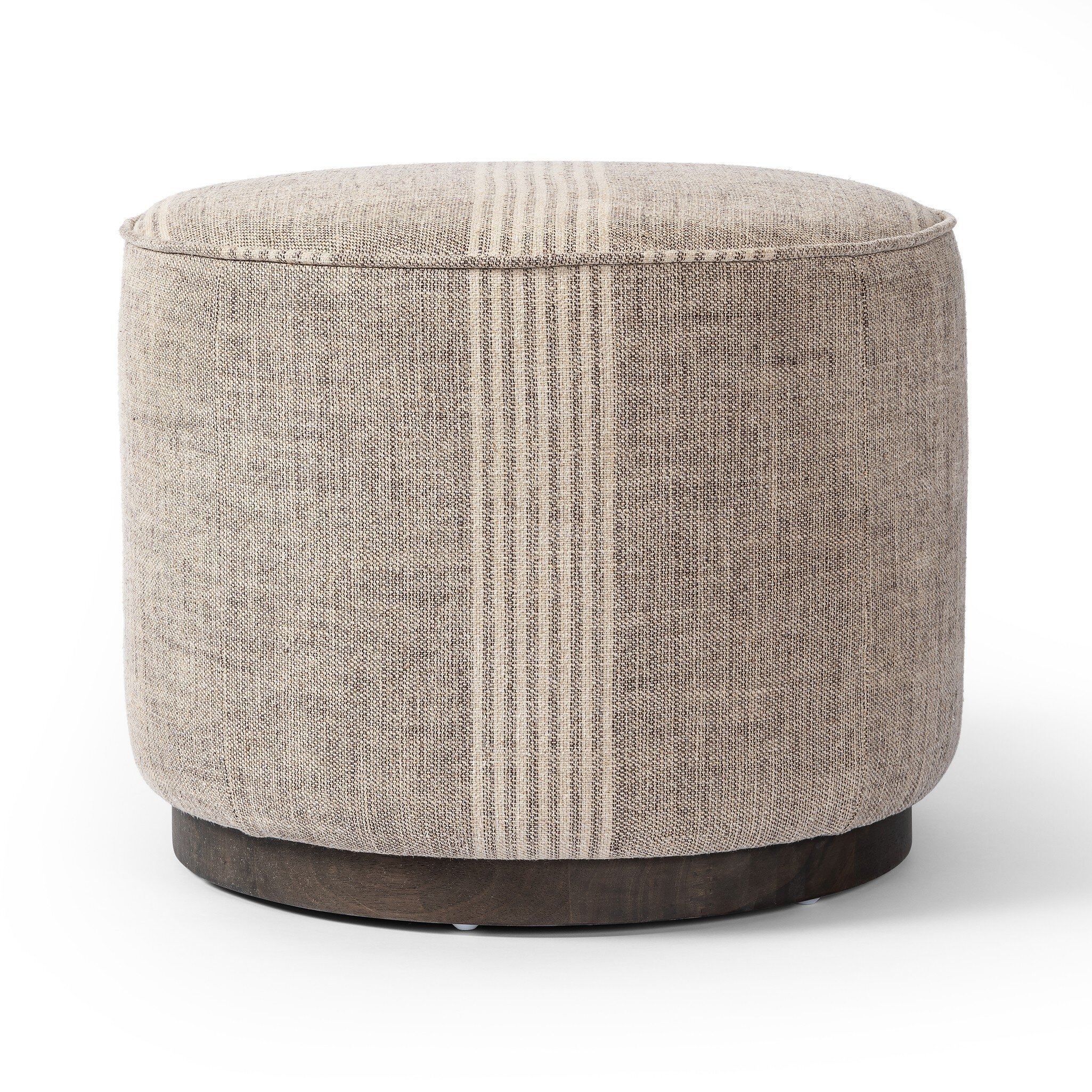 Sinclair Round Ottoman - Manchester Flint - Image 0