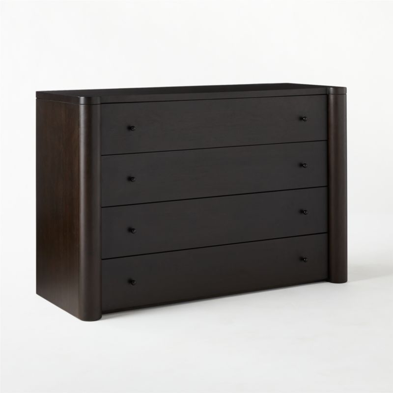 Port Low 4-Drawer Blackened Walnut Wood Dresser by Kara Mann - Image 3