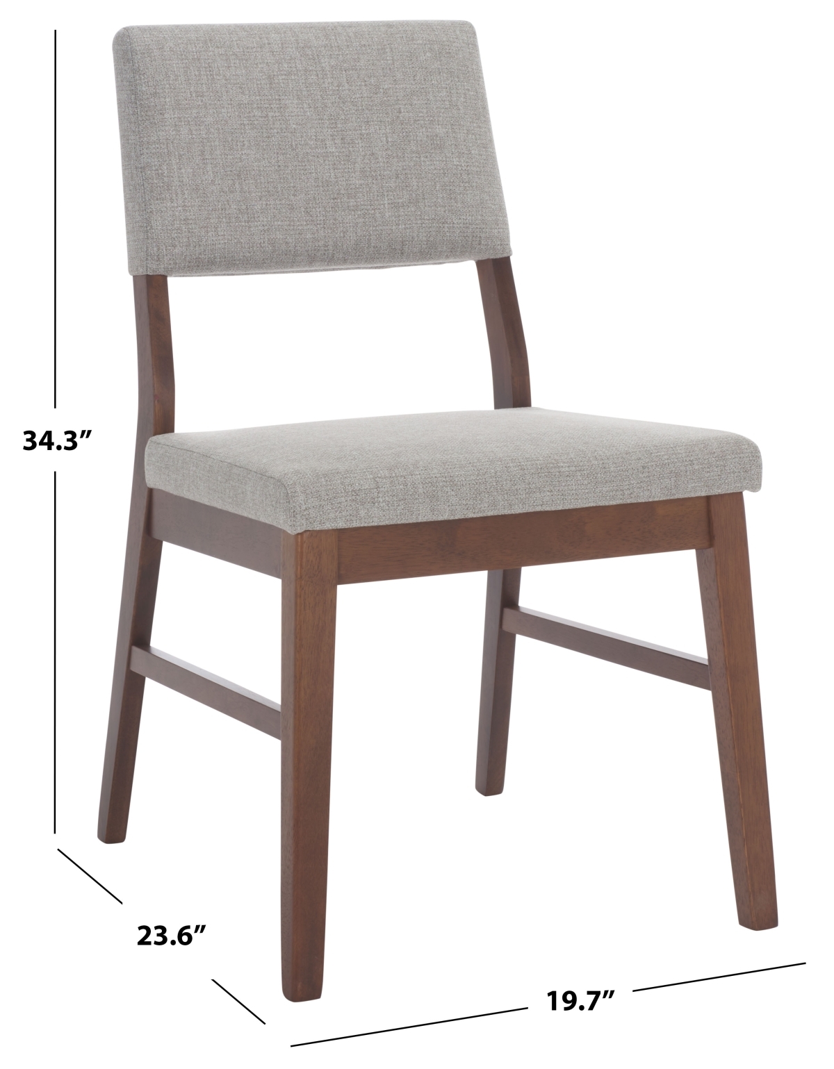 Jessbrina Wood Dining Chair - Walnut / Light Grey - Image 8