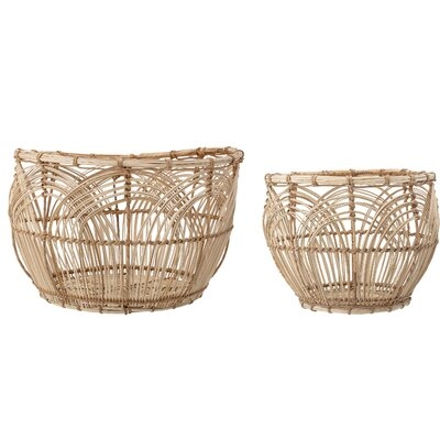 Rattan Baskets, Set of 2 - Image 0