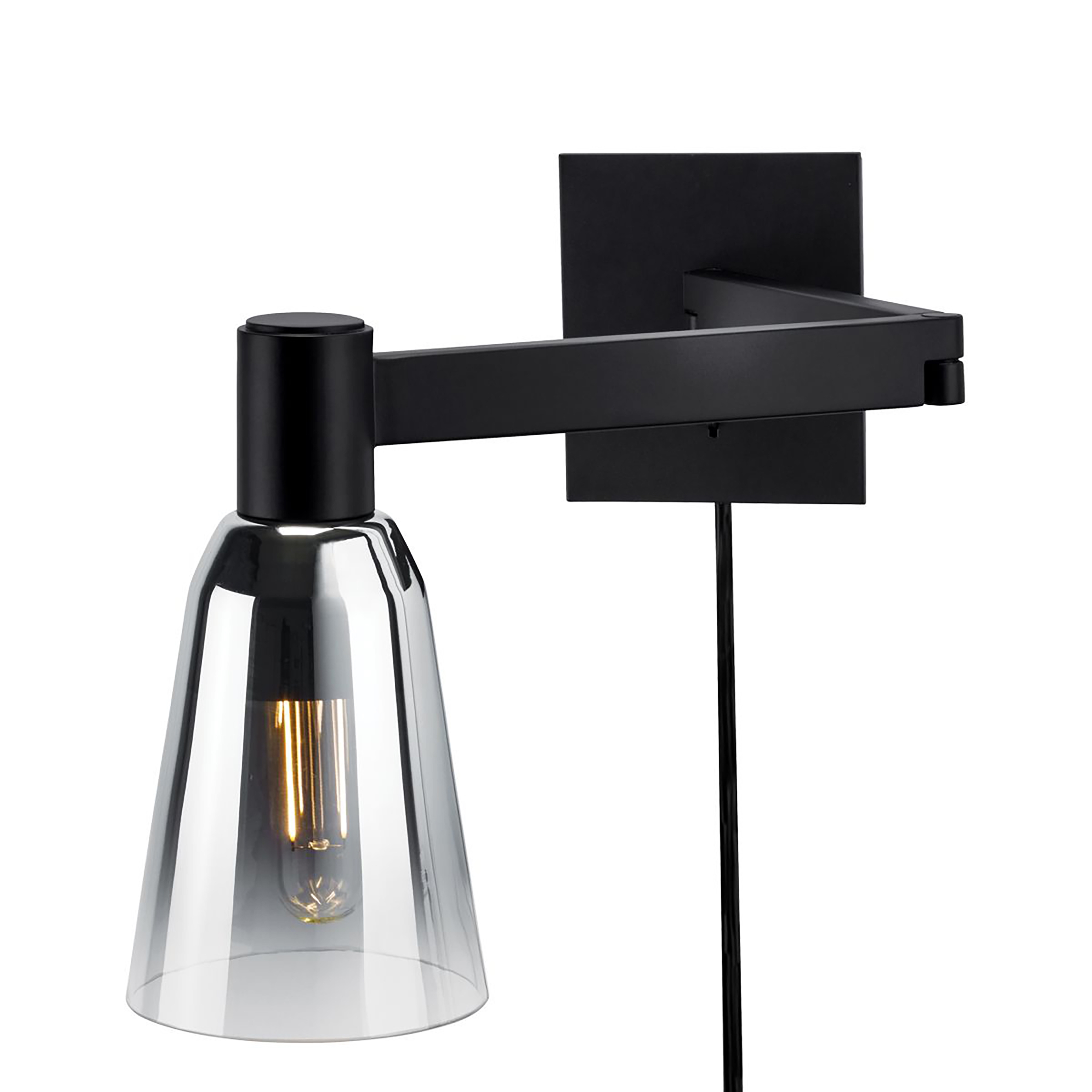 Audrey Swing Arm Wall Light - Matte Black - Image 0